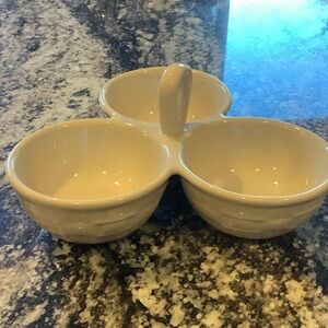 Longaberger Woven Traditions Three Compartment Relish Tray